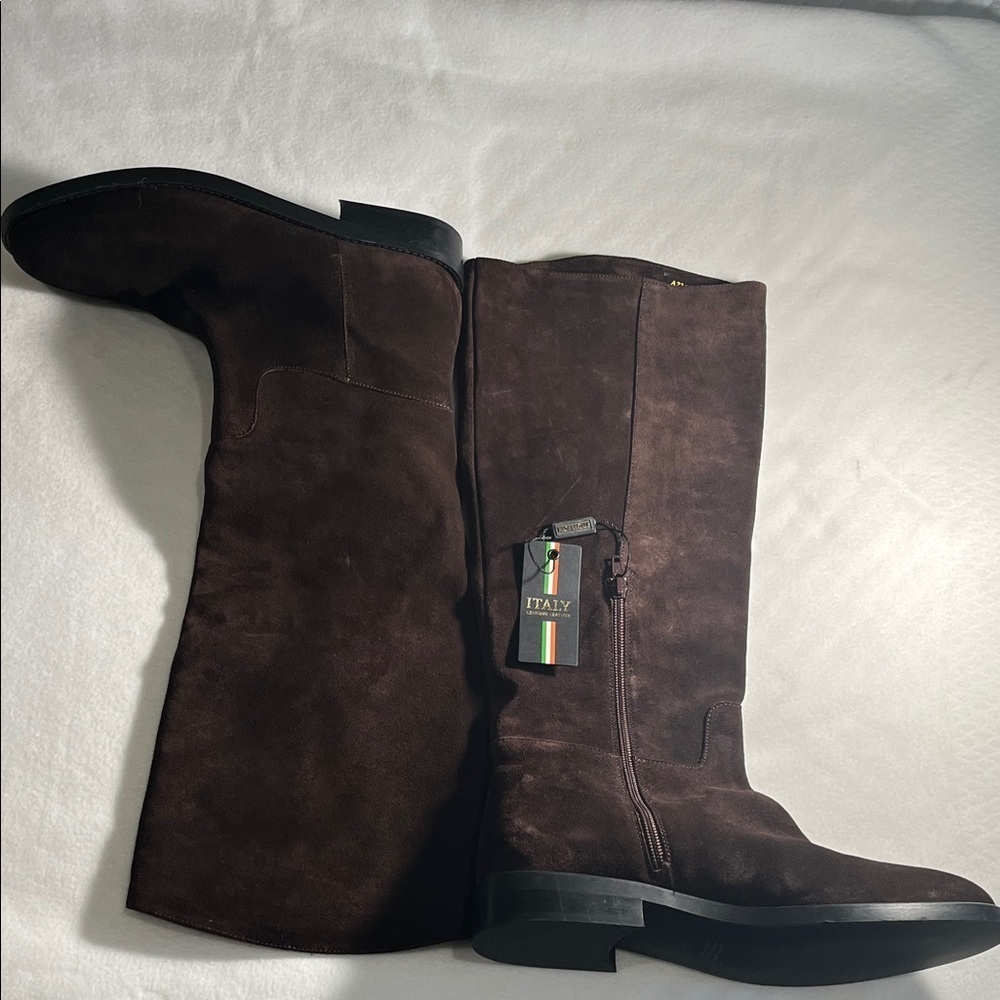 Italian Brown Suede Boots - Picture 3 of 8